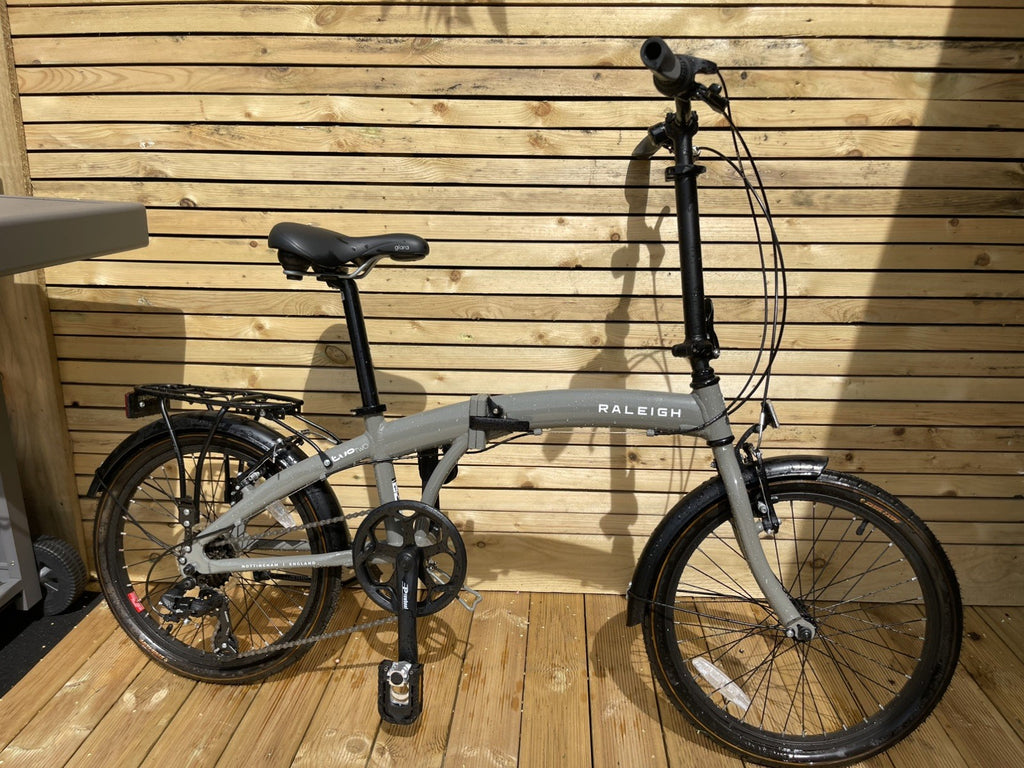 Raleigh Evo Two Folding Bike - Grey – Excellent Condition - White decal