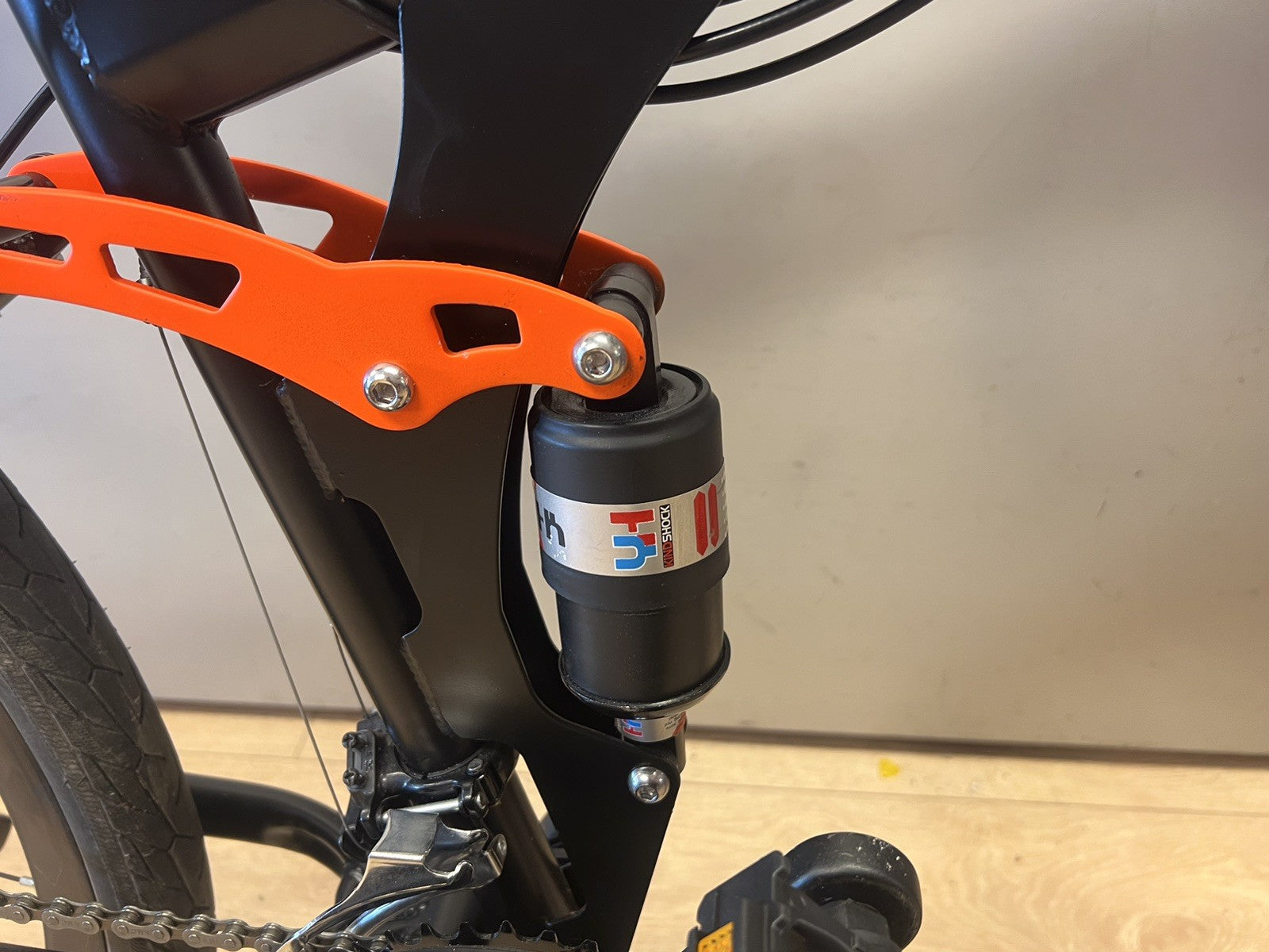 Used EuroBike G7 Folder 17" Frame 26" Wheels Full Sus Black/Red Folding Bike