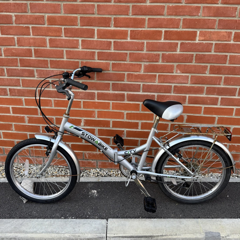 Stowabike Folding City Bike 6 Speed With Rear Rack Commuter Bicycle Foldable