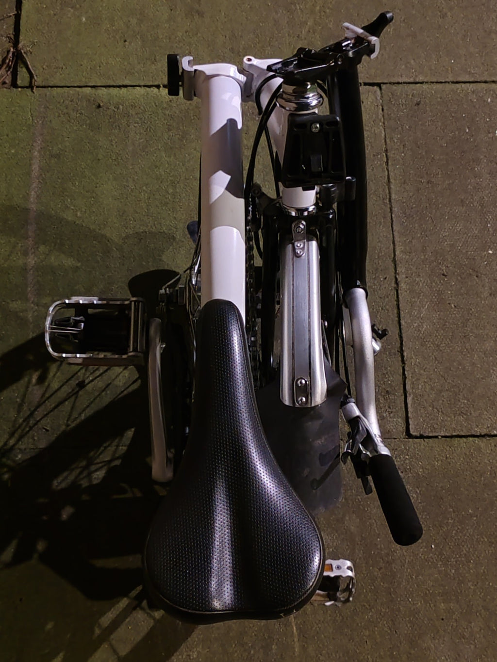 Brompton H3L White 3 Speed Folding Bike High Bar Serviced