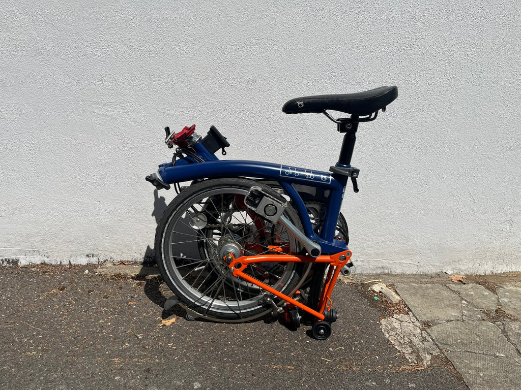 Brompton M3L C Line Dynamo Light 3 speed Navy Blue Red M-type Folding Bike