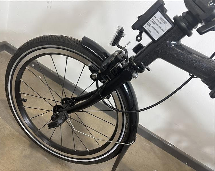 Brompton P Line 4 Speed 2022 Low Handlebar Folding Bike - Midnight Black