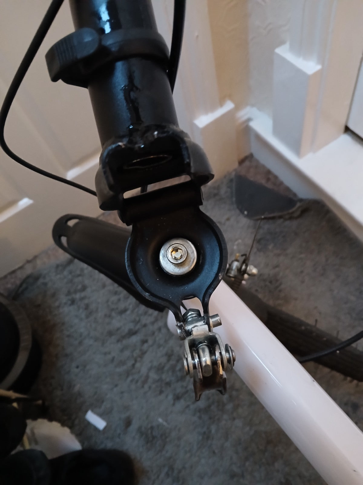 White Folding Bike Foldable City Bike for Adult 20" Commute Bicycle 6 Speed Gear