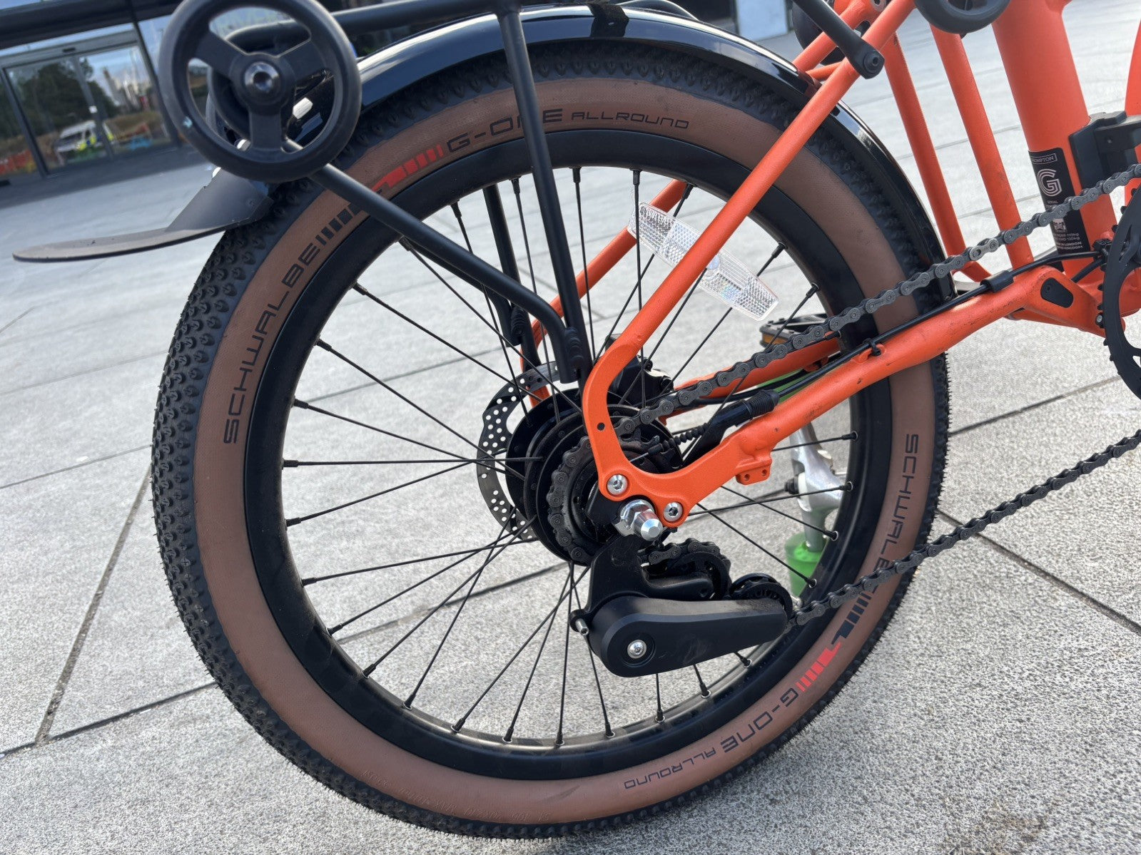 Brompton G Line 8-Speed Orange w/ mudguards and rack