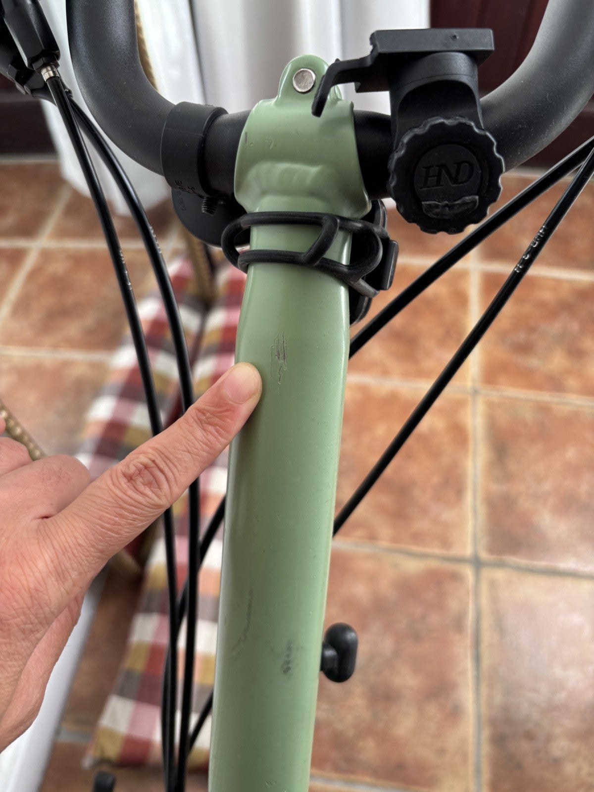 Brompton C Line Matcha Green Folding Bike. 2 Year Old Excellent Condition + Roll
