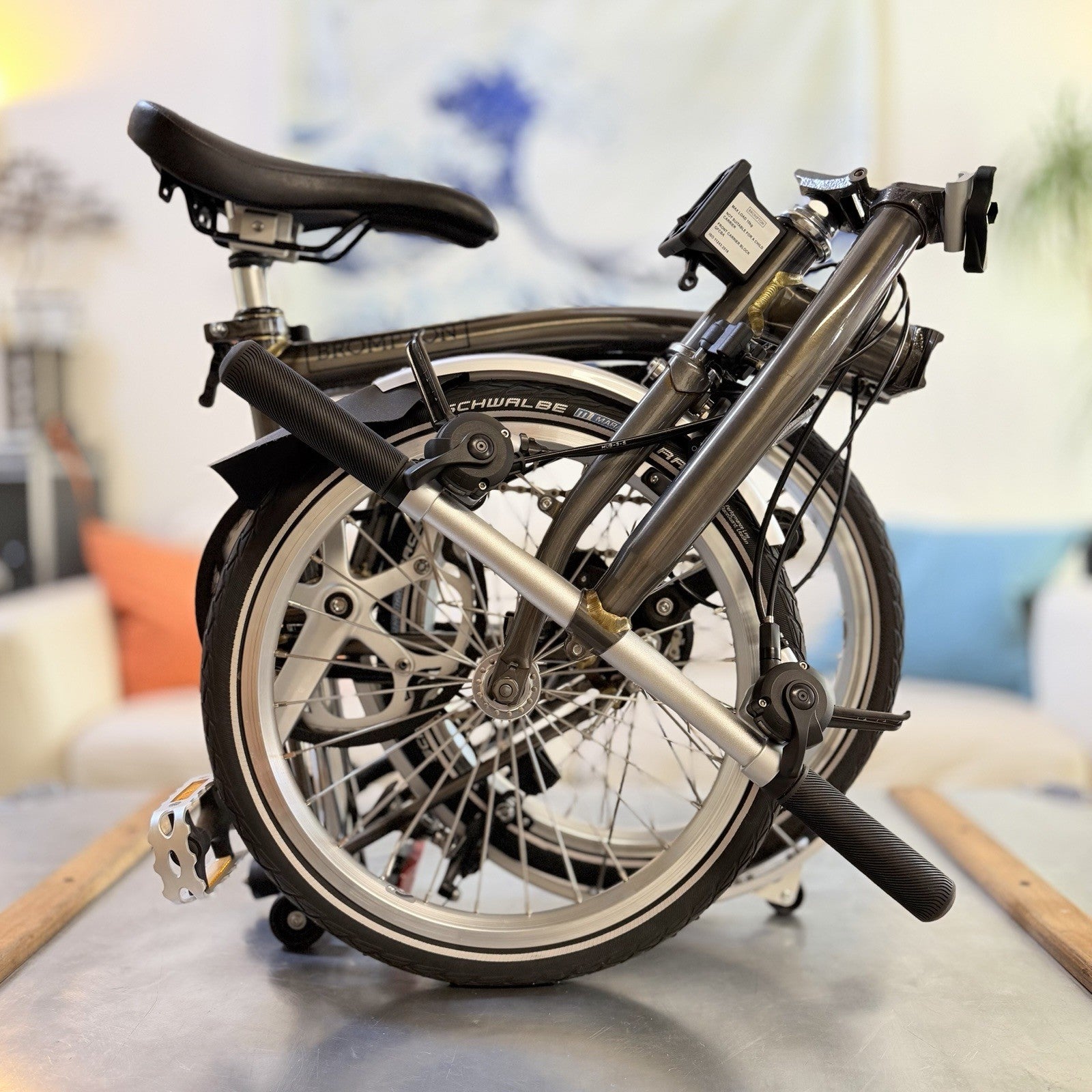 L@@K… Brompton C-Line 6 Speed Low Handlebar Rare Clear Lacquer Finish - New :)