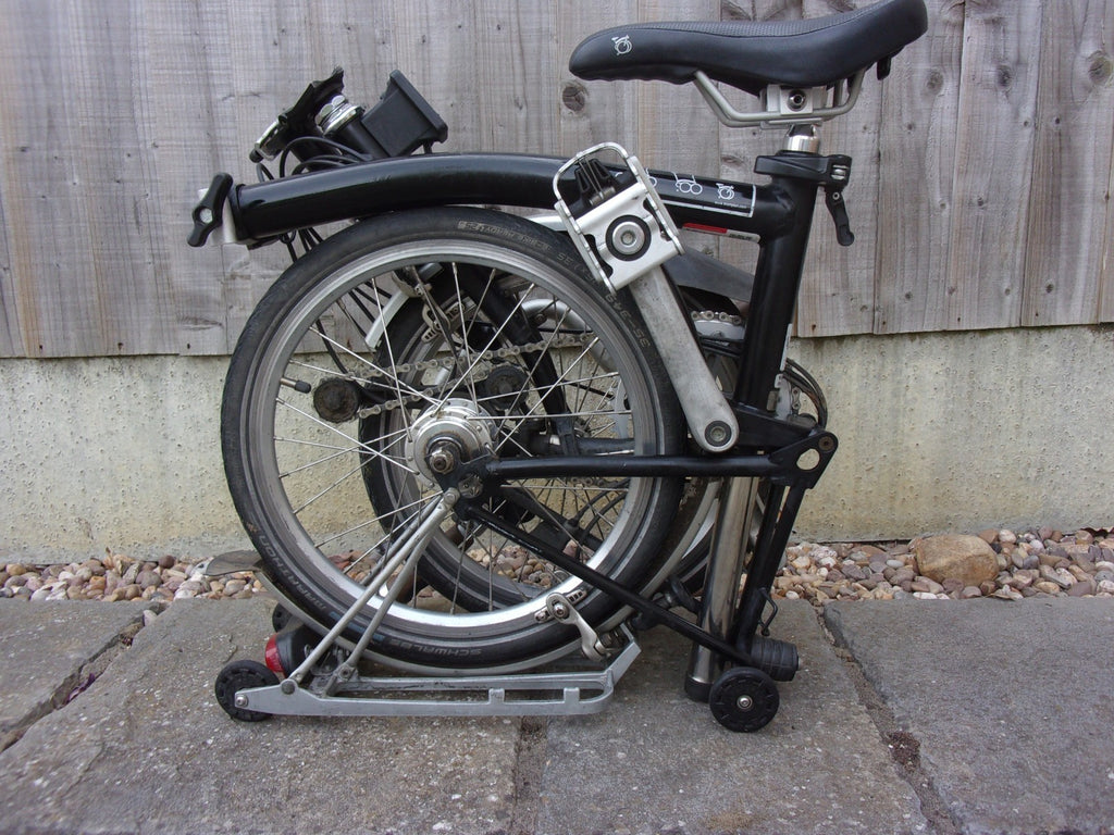 Brompton Folding Bike 16in Black/Silver with Rear Rack & Mudguards