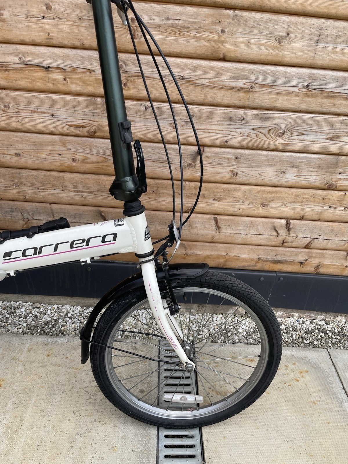 Carrera Transit 20in Folding Bike 3-Speed Hub Gears Rear Rack Mudguards