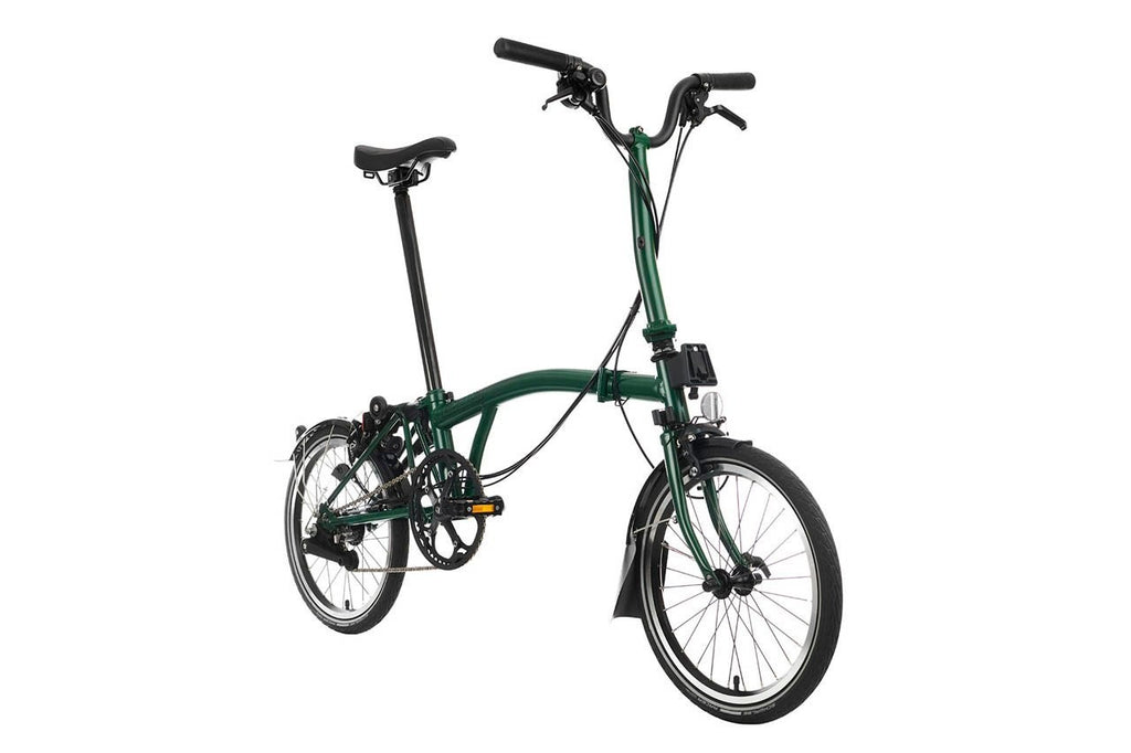 Brompton C Line 2 Speed 2023 Mid Handlebar Folding Bike - British Racing Green
