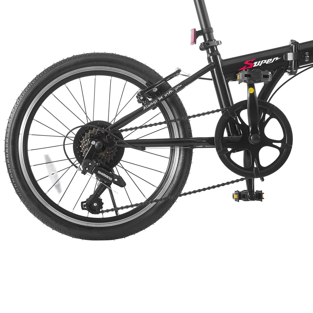 Folding Bike 20'' Wheel Foldable Bike 7-Speed City Bike Portable Bike Men Women