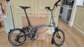 Brompton P Line 4 Speed Titanium Folding Bike Silver Black