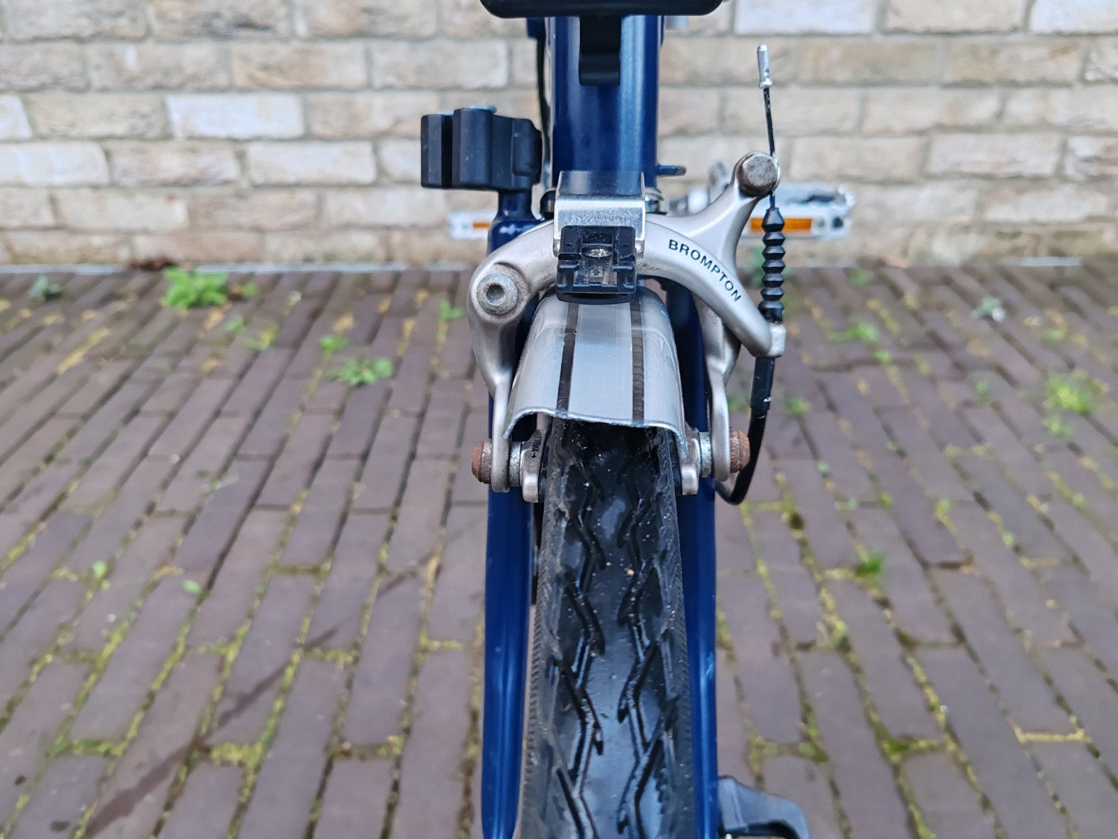 Brompton H6R 6 Speed Folding Bike Rack Brooks Saddle Commuter Blue