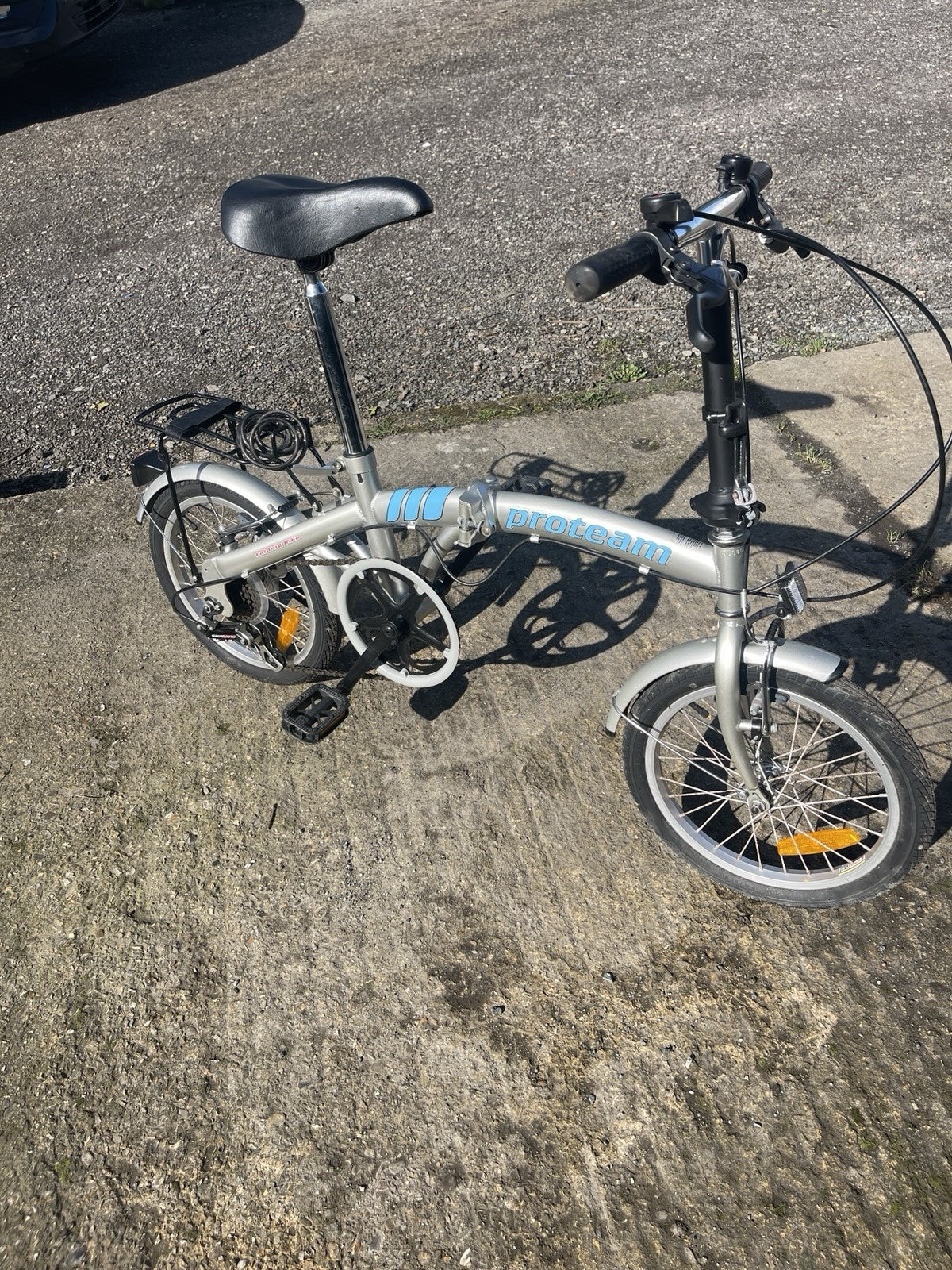Proteam Folding Bike 6-Speed Shimano Gears, 16-inch Wheels, V-Brakes