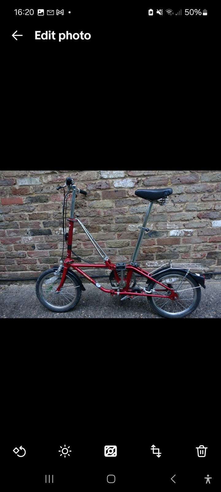 Pair Vintage DAHON III Folding Bikes E203 3-Speed Retro Red Camper Caravan Boat
