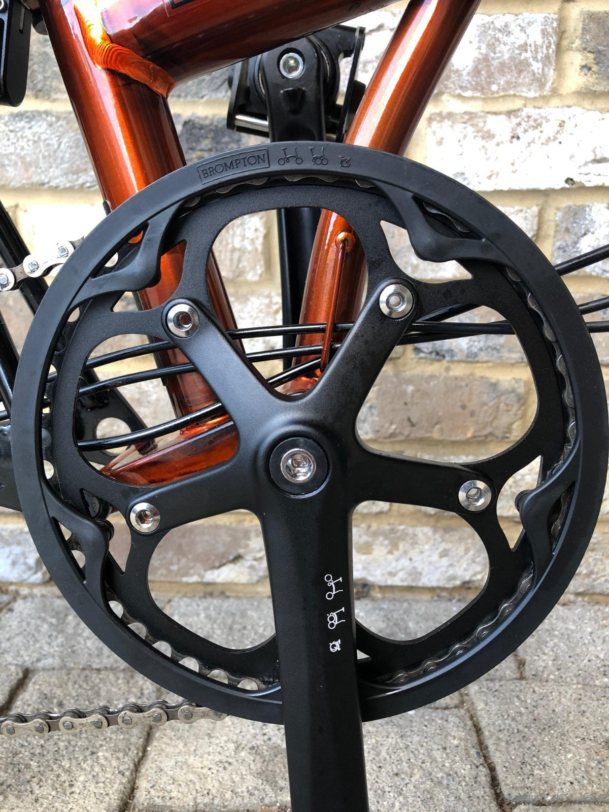 Brompton Flame Lacquer (Black Edition) Superlight Titanium with £400+ of extras