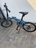 Carrera Folding Bike 20in Wheels Blue/Black Mechanical Disc Brakes Kickstand