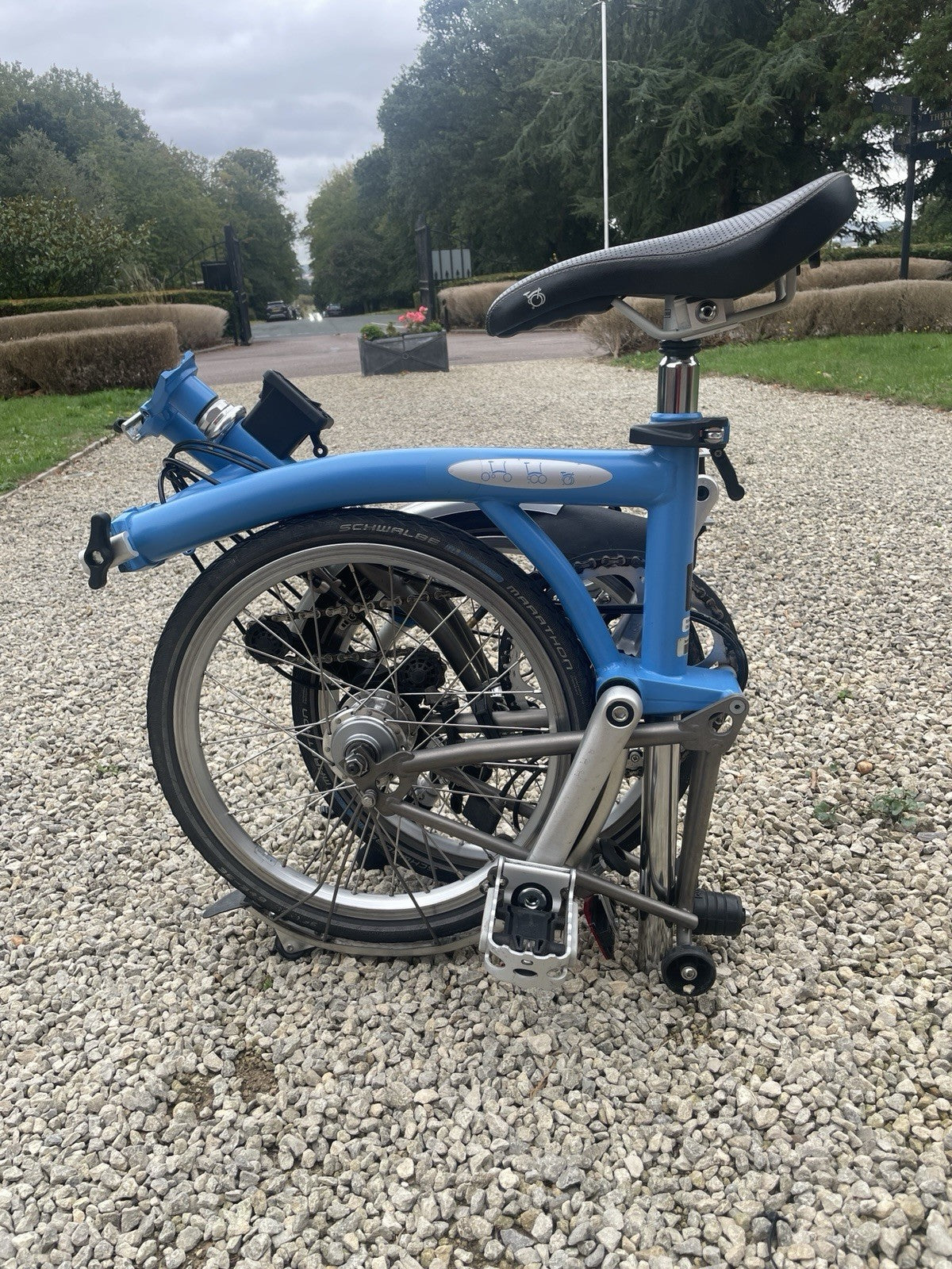 Brompton M6L-X Superlight Titanium 6 Speed - Tempest Blue - Excellent Condition
