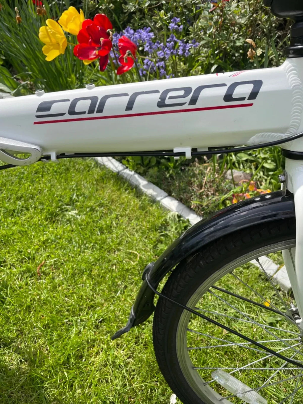 Carrera Transit Lightweight Folding Bike  Aluminium White