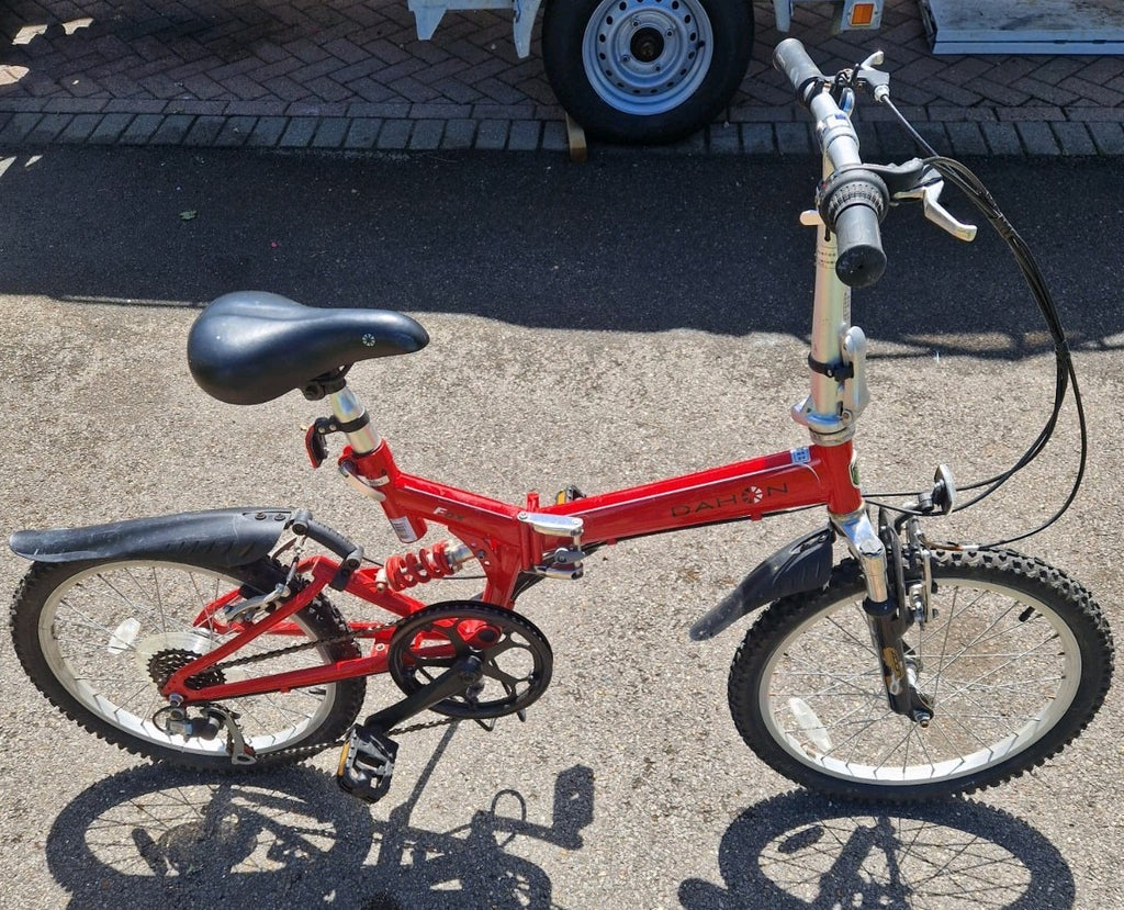 DAHON Fox d6 20 in Folding Bike Red Full Suspension V-Brakes Mudguards
