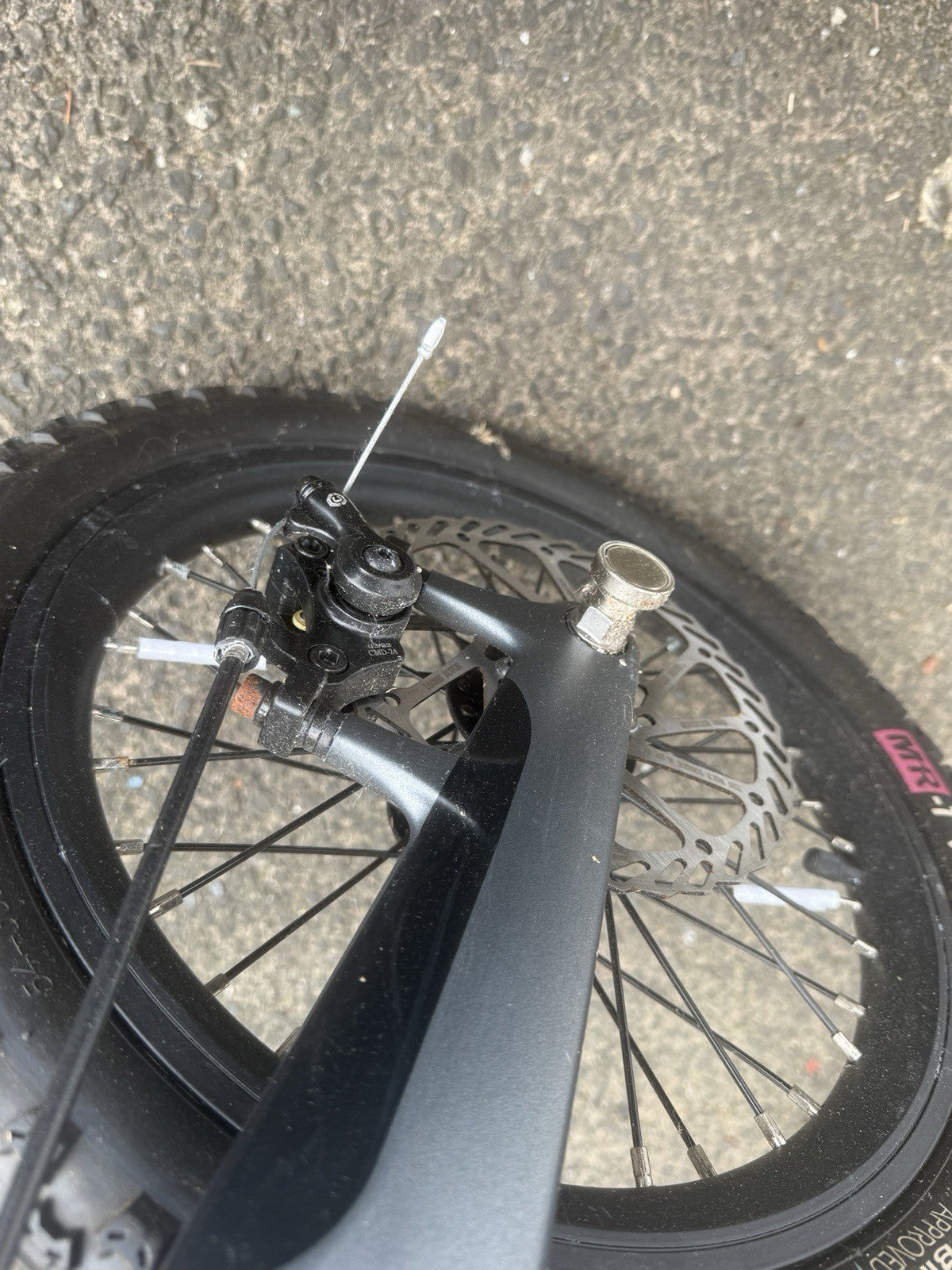 MiRiDER One Folding Bike 16 in Grey/Black, Mechanical Disc Brakes, 1 Speed
