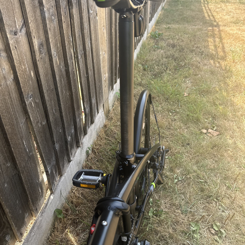 TERN VERGE P10 LIGHTWEIGHT FOLDING BIKE 10 SPEED + EXTRAS - SATIN BLACK - EX CON