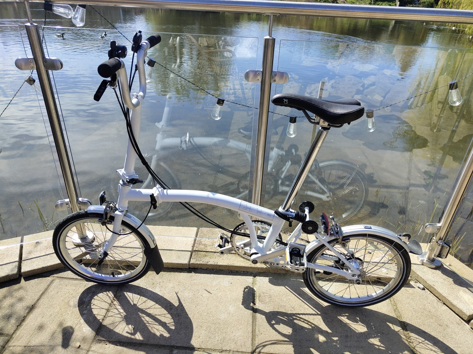 Brompton M6L Folding Bike 2015 Ivory –Excellent Condition, Serviced, C line, 6 S