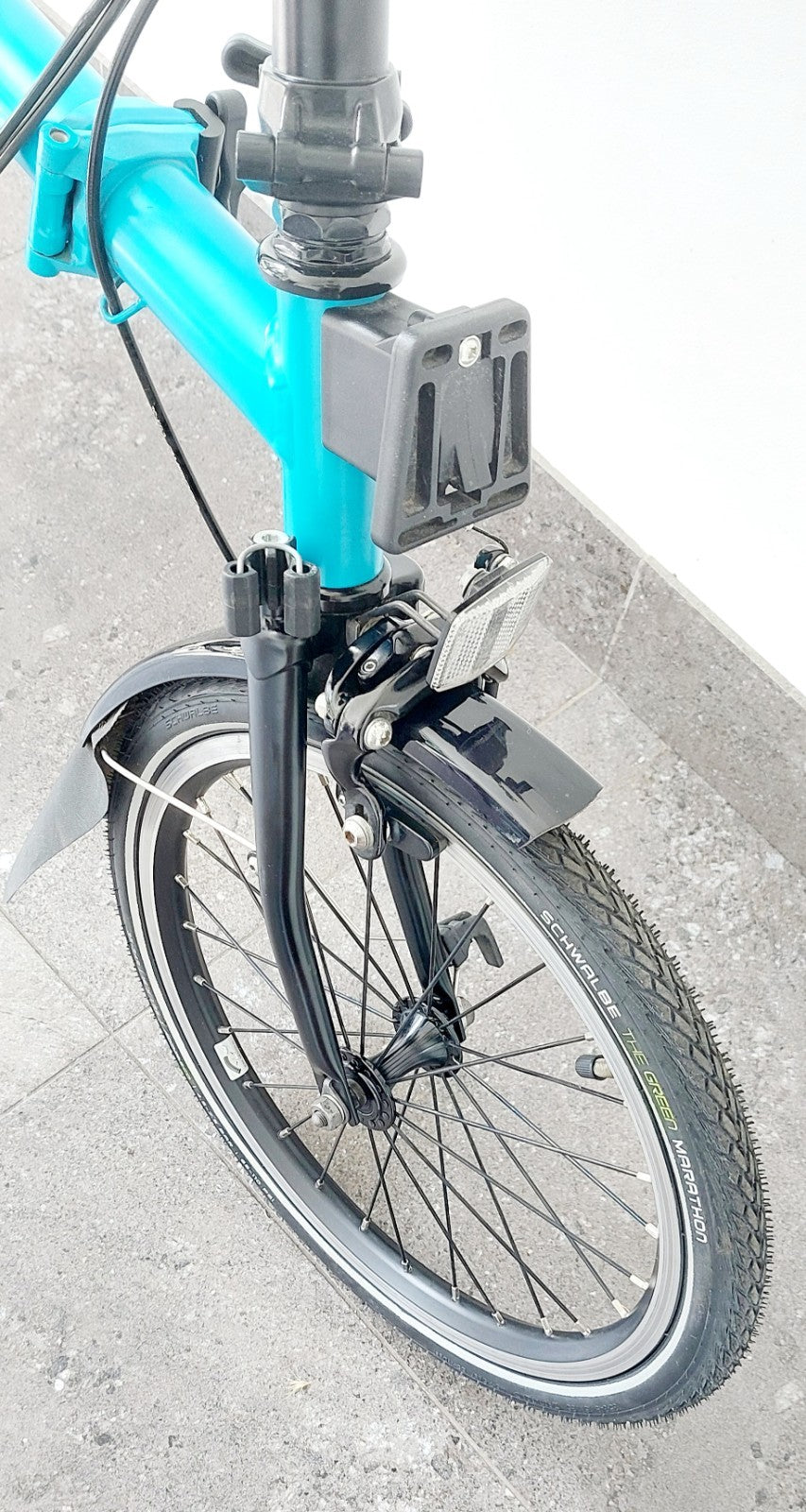 Turquoise Blue 2017 M6L 6-speed Brompton Black Edition + Ortlieb Bag + Toolkit