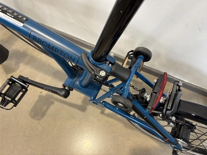 Brompton C Line 6 Speed 2023 High Handlebar Folding Bike - Ocean Blue