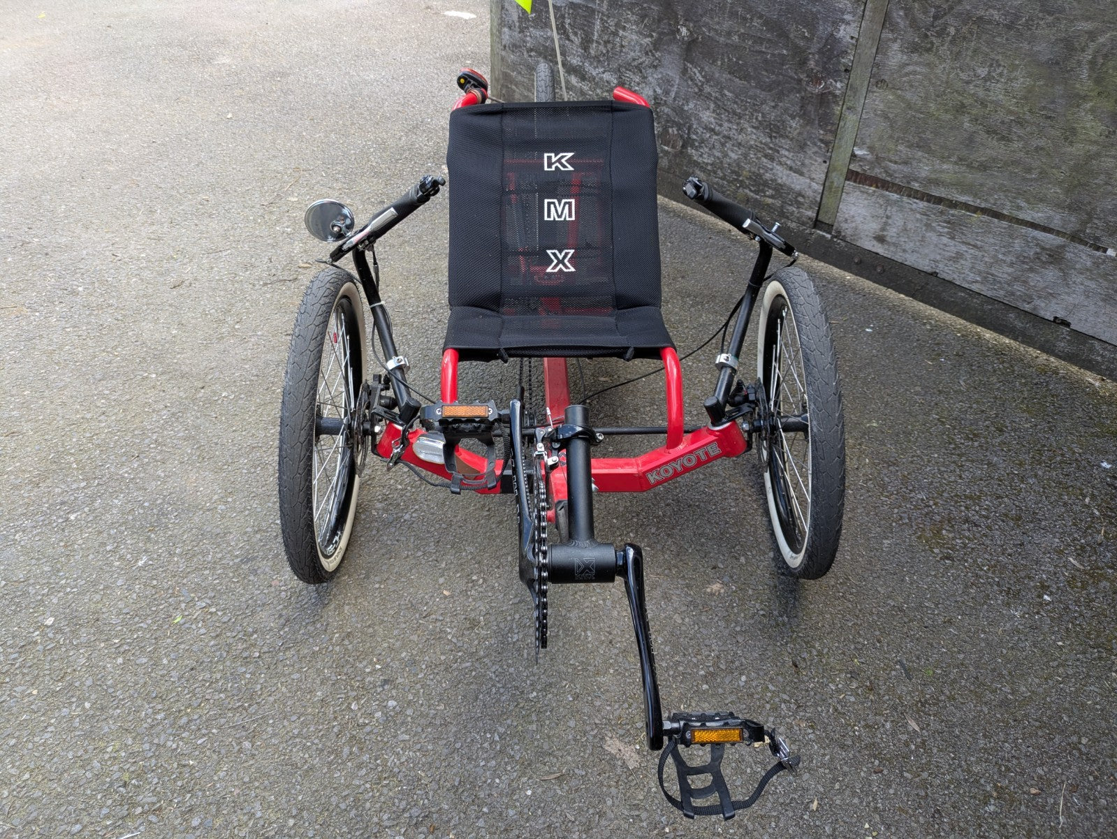 KMX Kart Koyote Adult Recumbent Trike. 20" wheels, 20 speed, folding - Rare