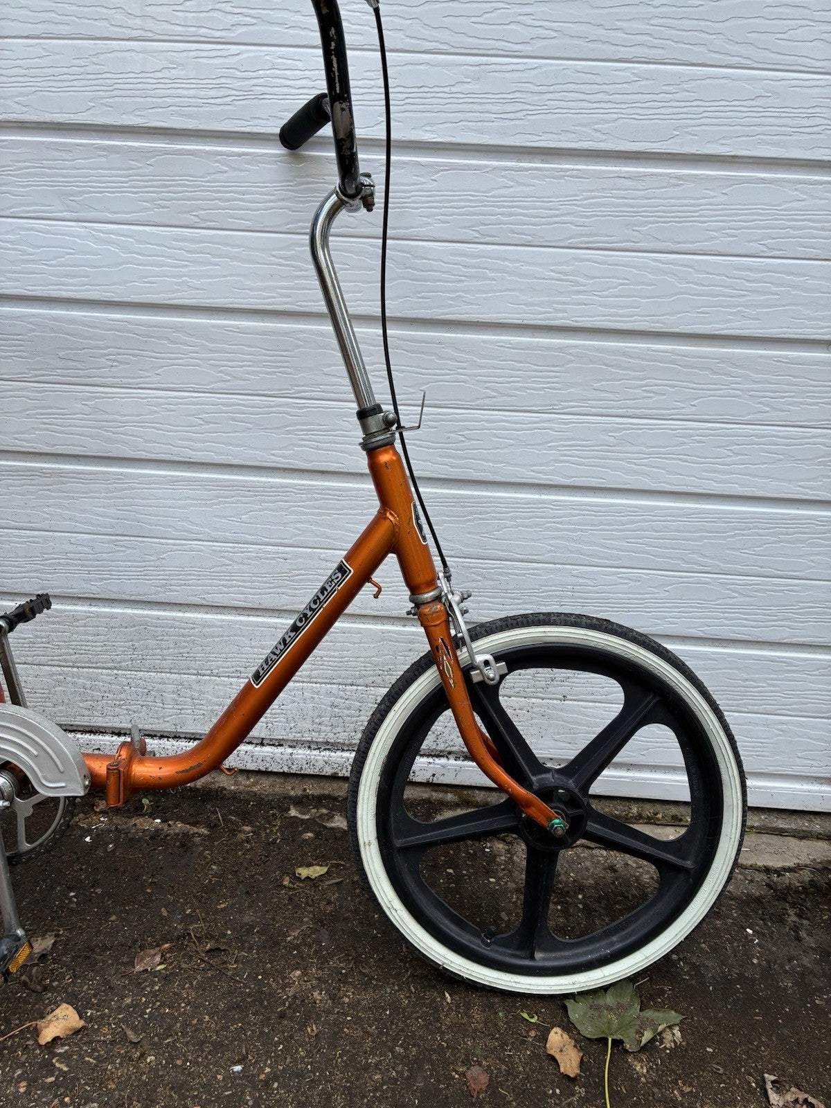 Vintage 1970s Hawk Cycles Step Through Bicycle - Orange - Skyway II Rims