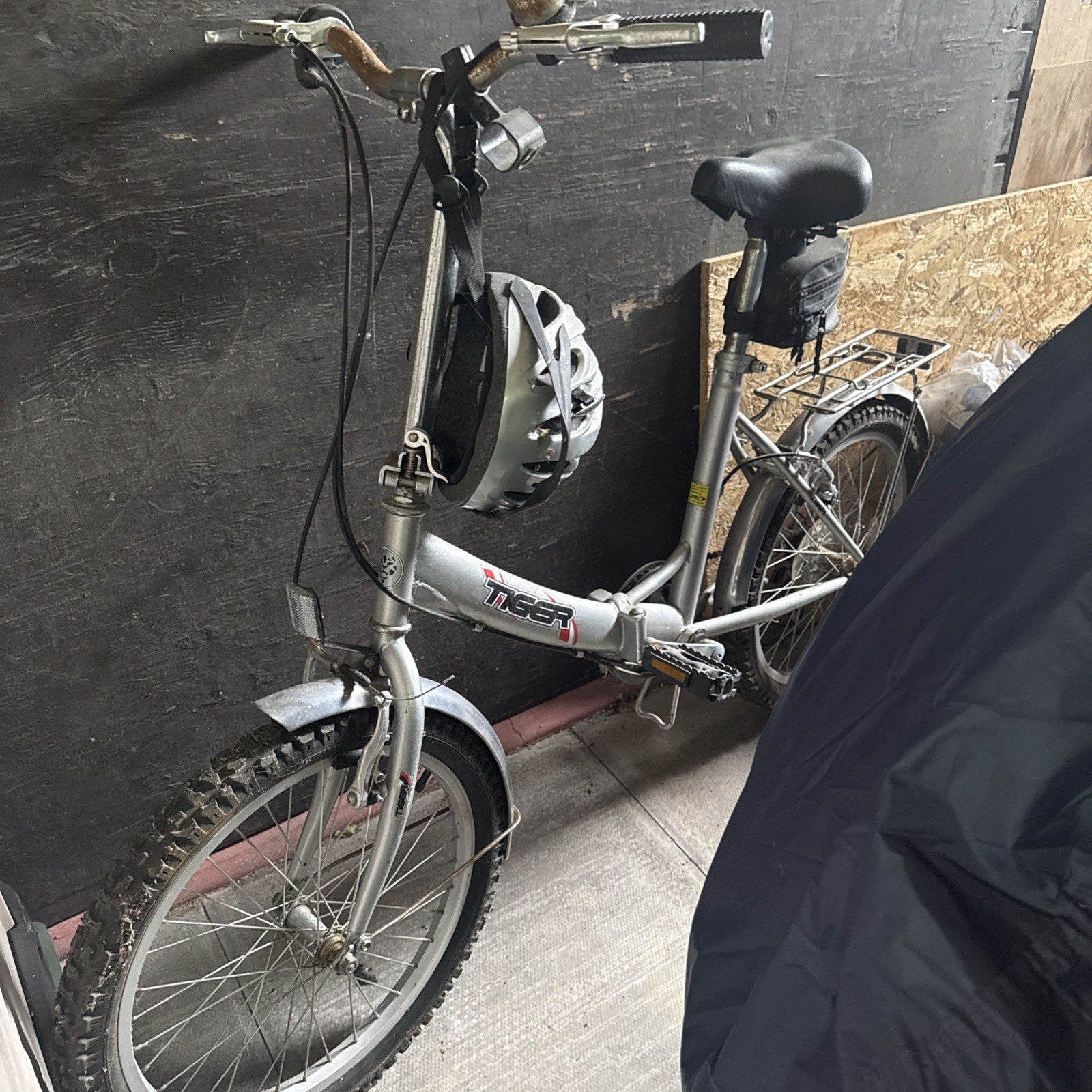 fold up bicycle,silver,tiger