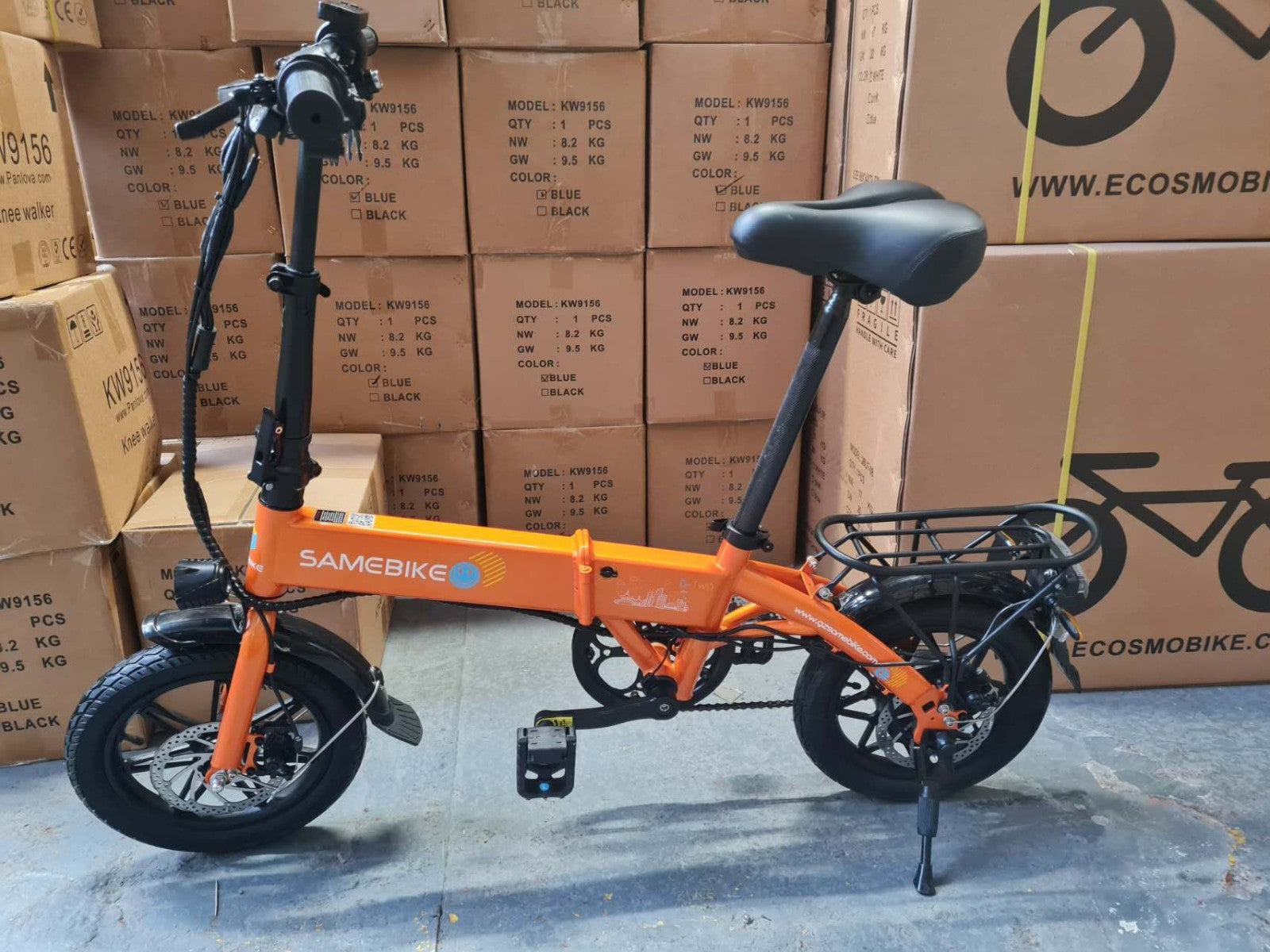 14" All-Terrain Folding bike, 36V 7.8Ah Battery, 25KM/h, Full Disc-U14R Orange