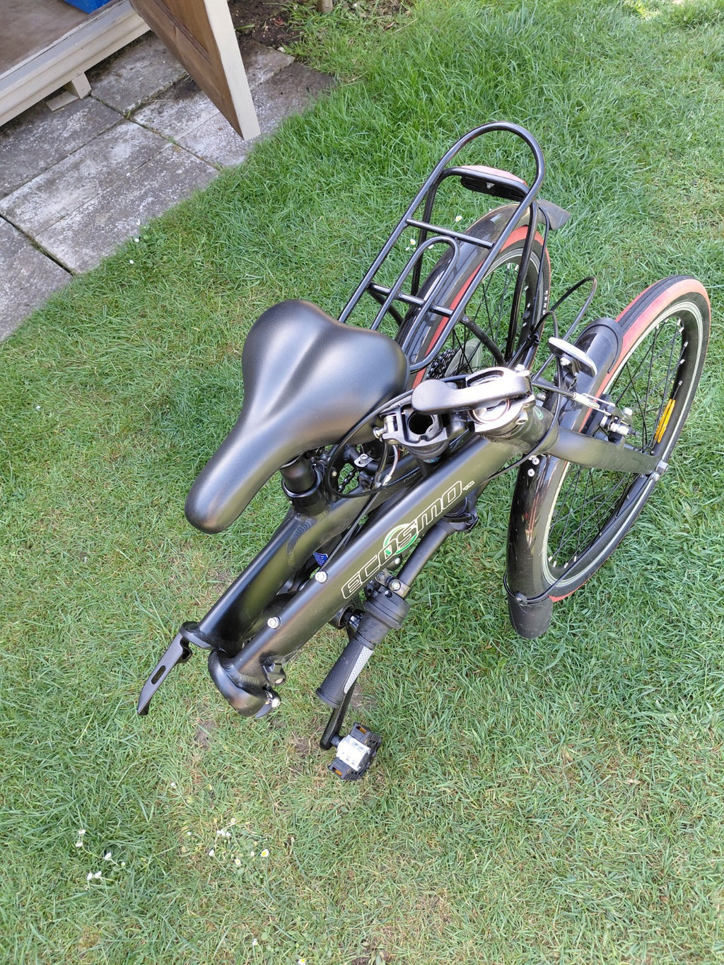 Ecosmo 20AF09BL 20" Wheel 12kg Lightweight Alloy Folding City Bicycle - Black