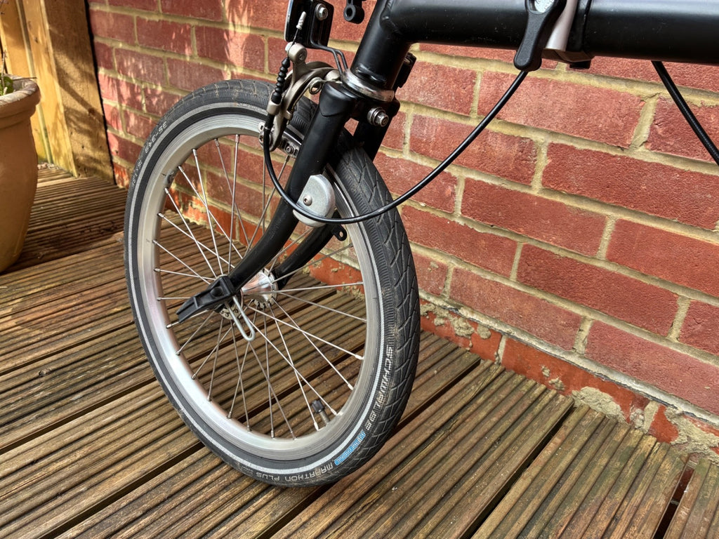 Brompton M3L Single Speed Black Folding Bicycle, Bike, used