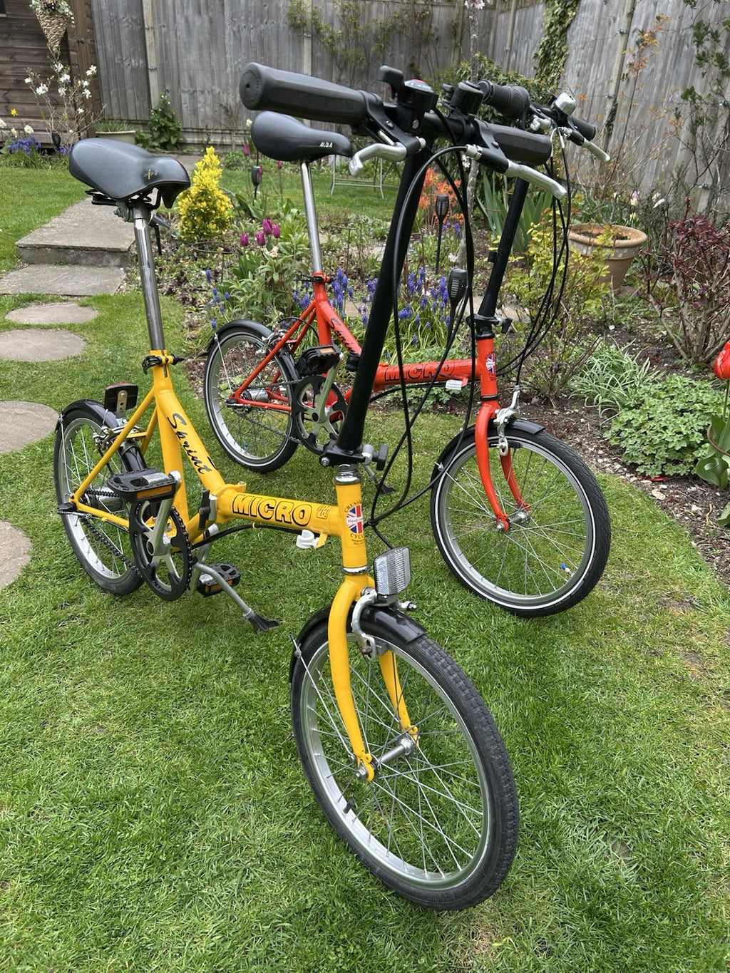 A Pair of 1990s Cresswell Micro Sprint Folding Bikes