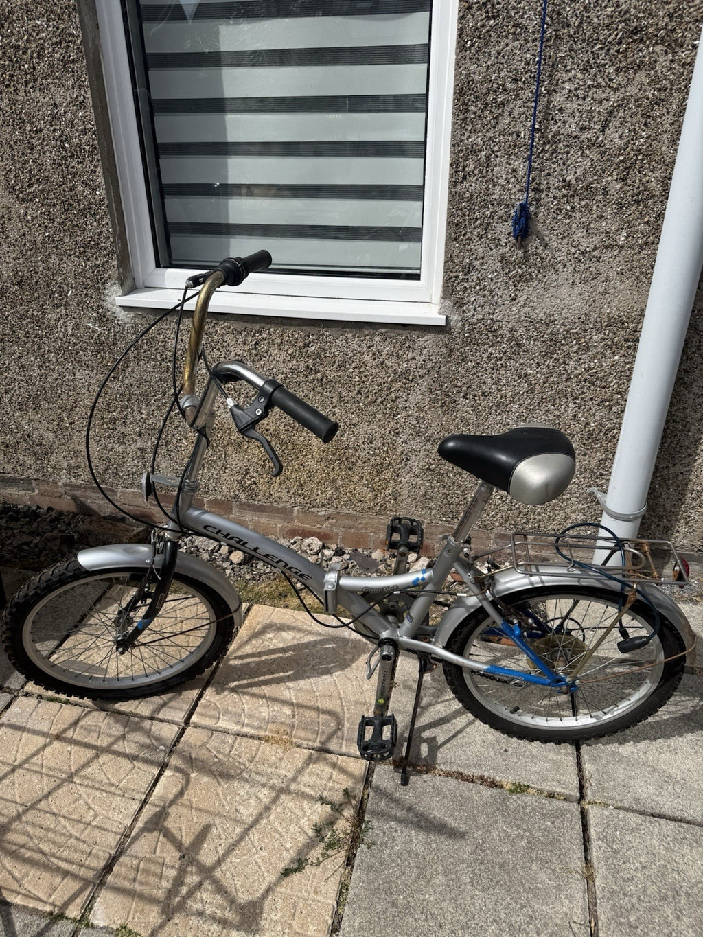 Challenge Silver Folding Bike Rear Rack Kickstand. Open to offers want gone