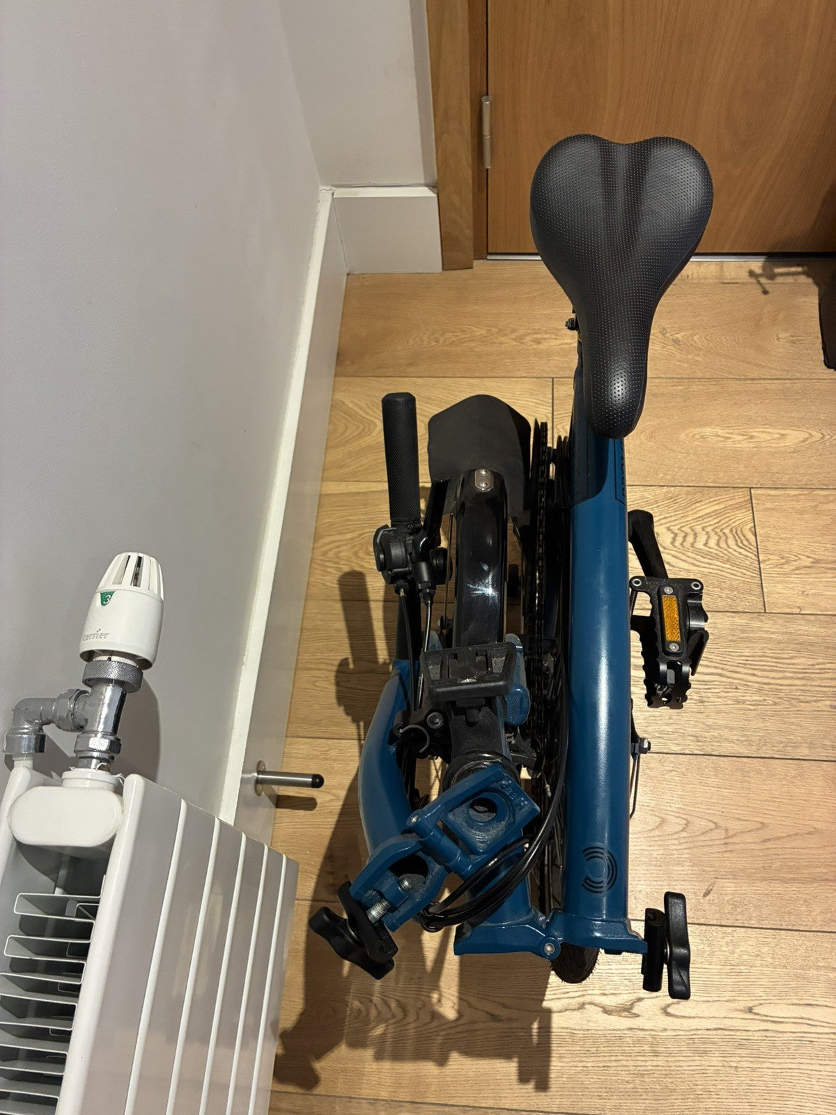 Brompton C Line Explore 6 Speed Low Bar 2024 Folding Bike - Ocean Blue