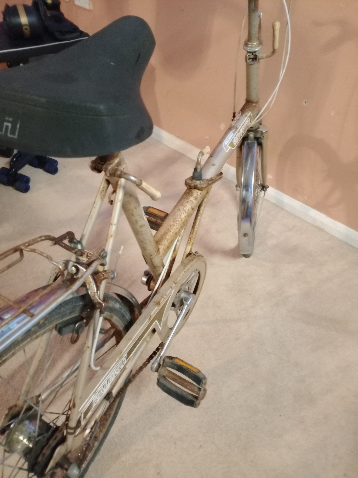 Raleigh Stow Away Folding Bike Vintage Shopper Rack