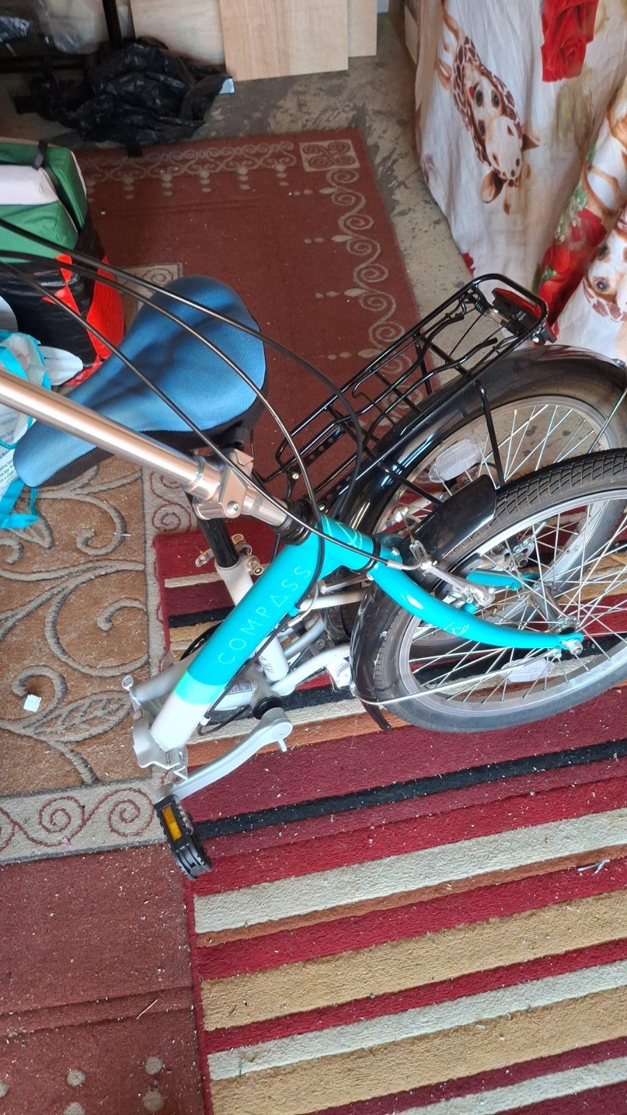 Compass 'Northern' Folding Bike - Blue/White
