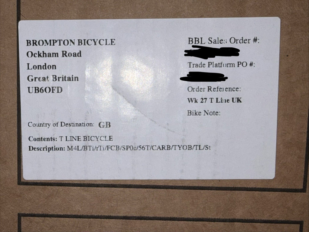 Brompton T Line Folding Bike 4-Speed 16in Wheels Titanium Blasted Titanium
