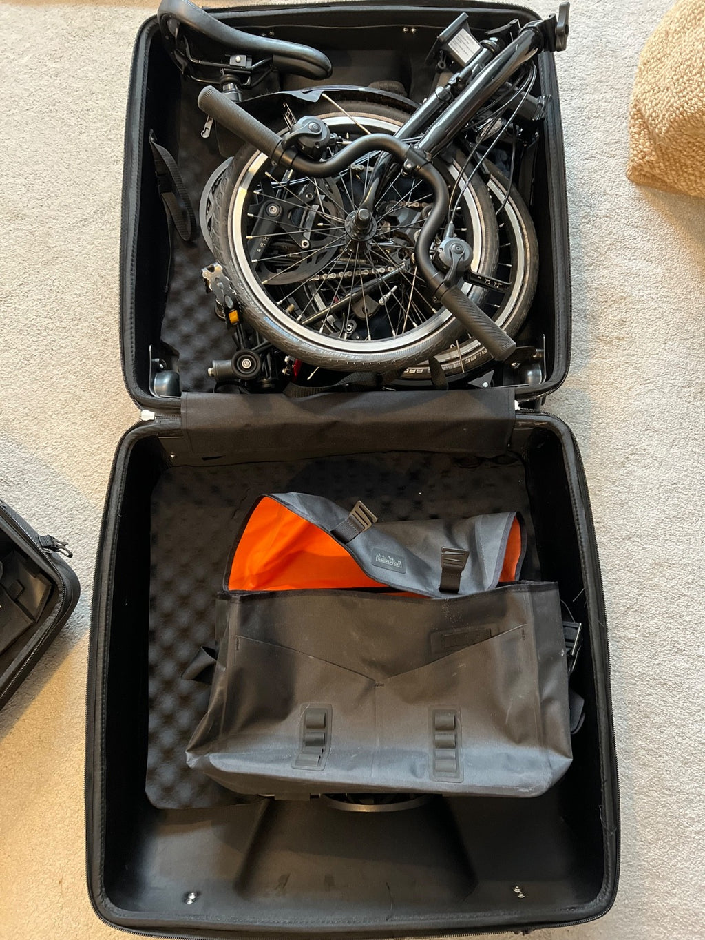 brompton folding bike 6 speed c line -  black edition. Comes with extras