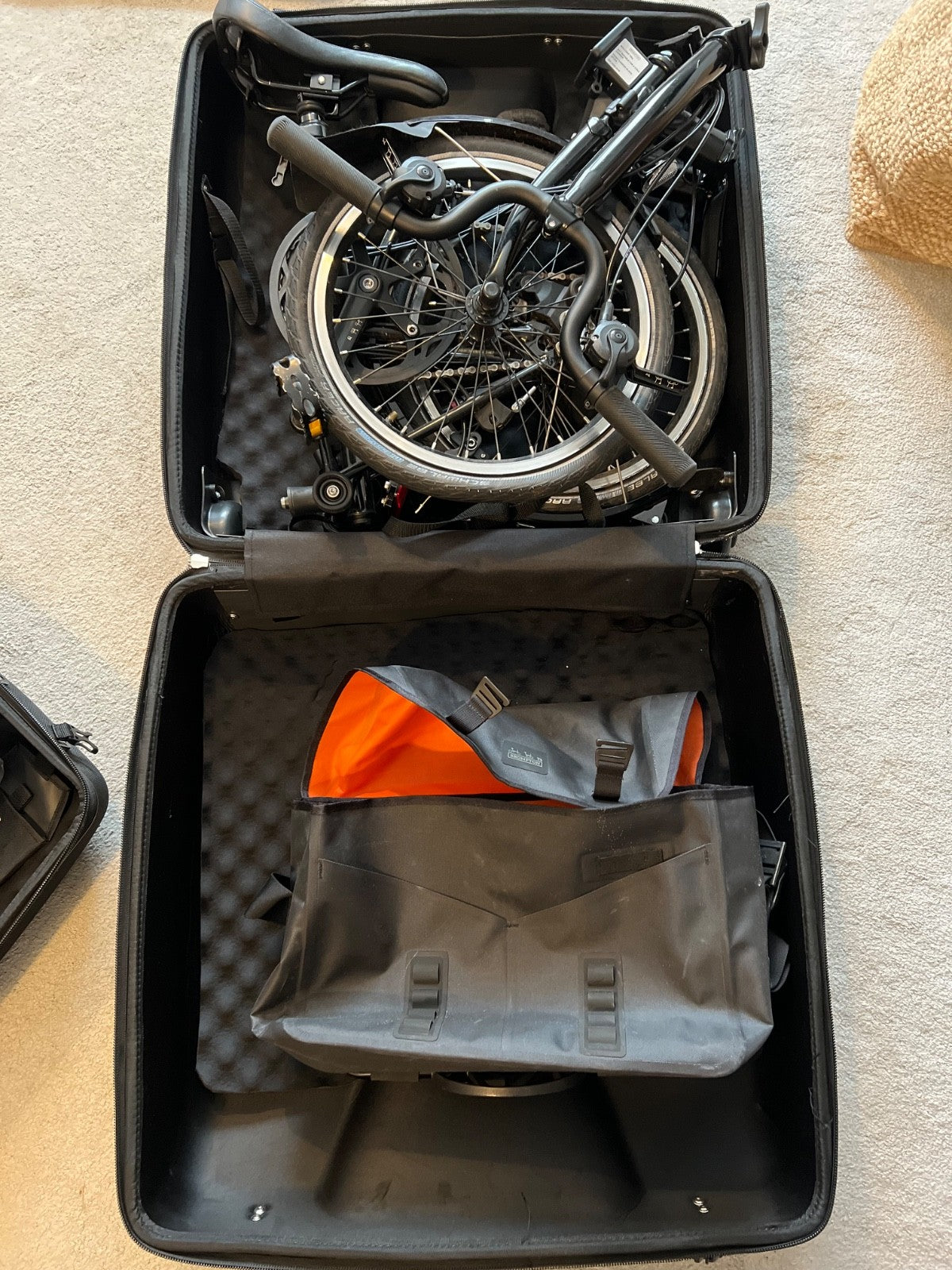 brompton folding bike 6 speed c line -  black edition. Comes with extras
