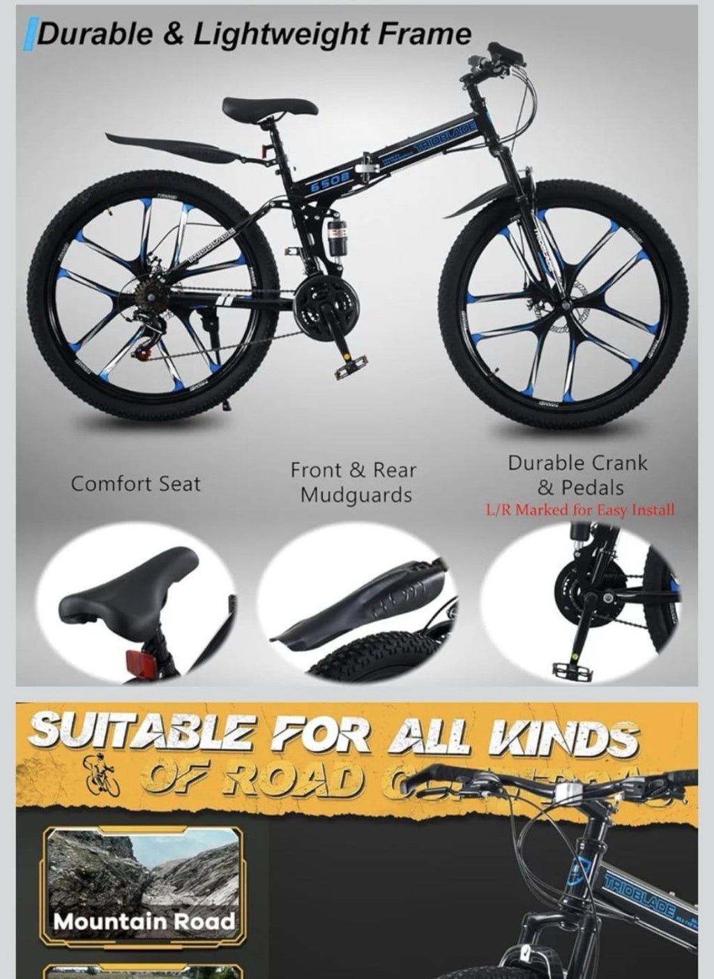 Foldable Mountain Bike for Adults