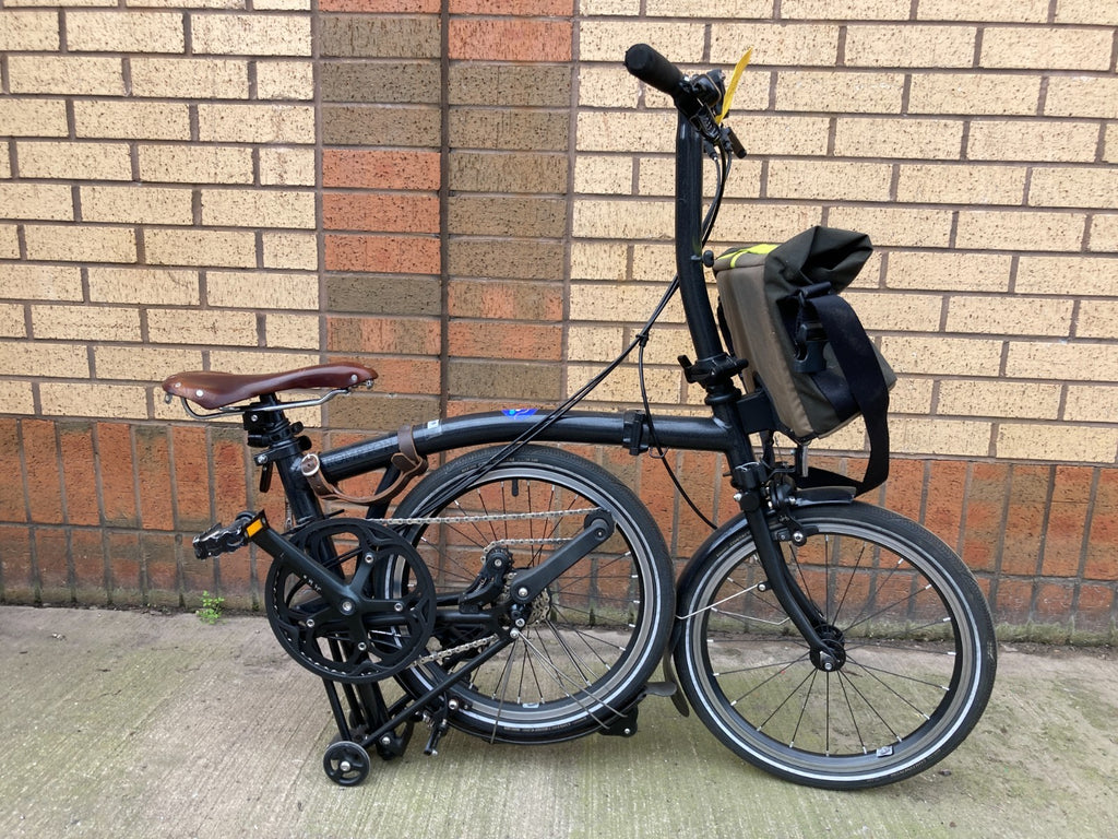 Brompton P Line Urban 4 Speed Low Handlebar Folding Bike - Midnight Black - VGC