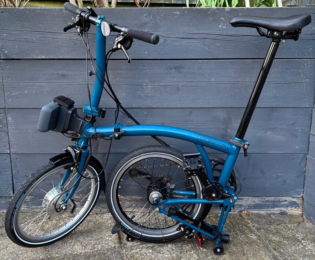 2023 Brompton C Line Urban M6L Folding Bicycle in Ocean Blue - Hardly Used