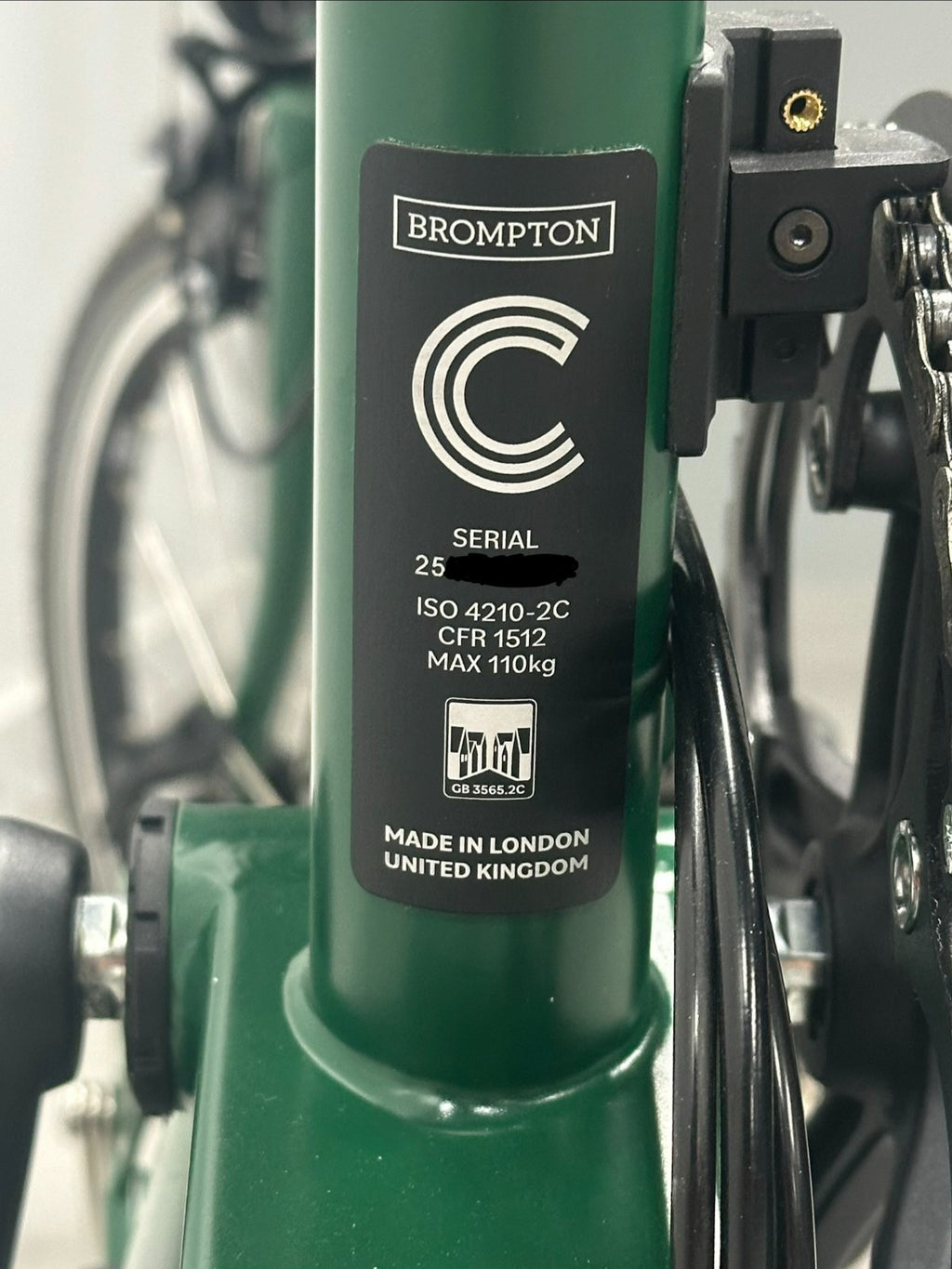 Brompton C Line - Classic Racing Green - 12 Speed - comes with Brompton Pump