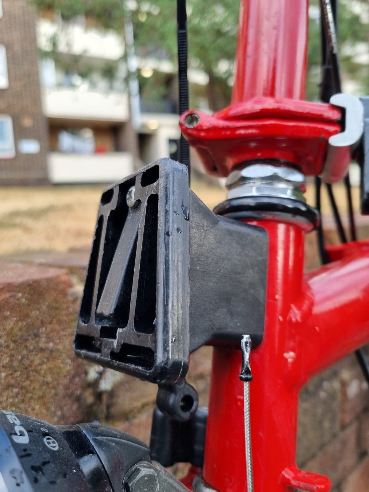 Brompton Folding Bike Red 16in Wheels Small Frame Rear Rack Mudguards Reflectors