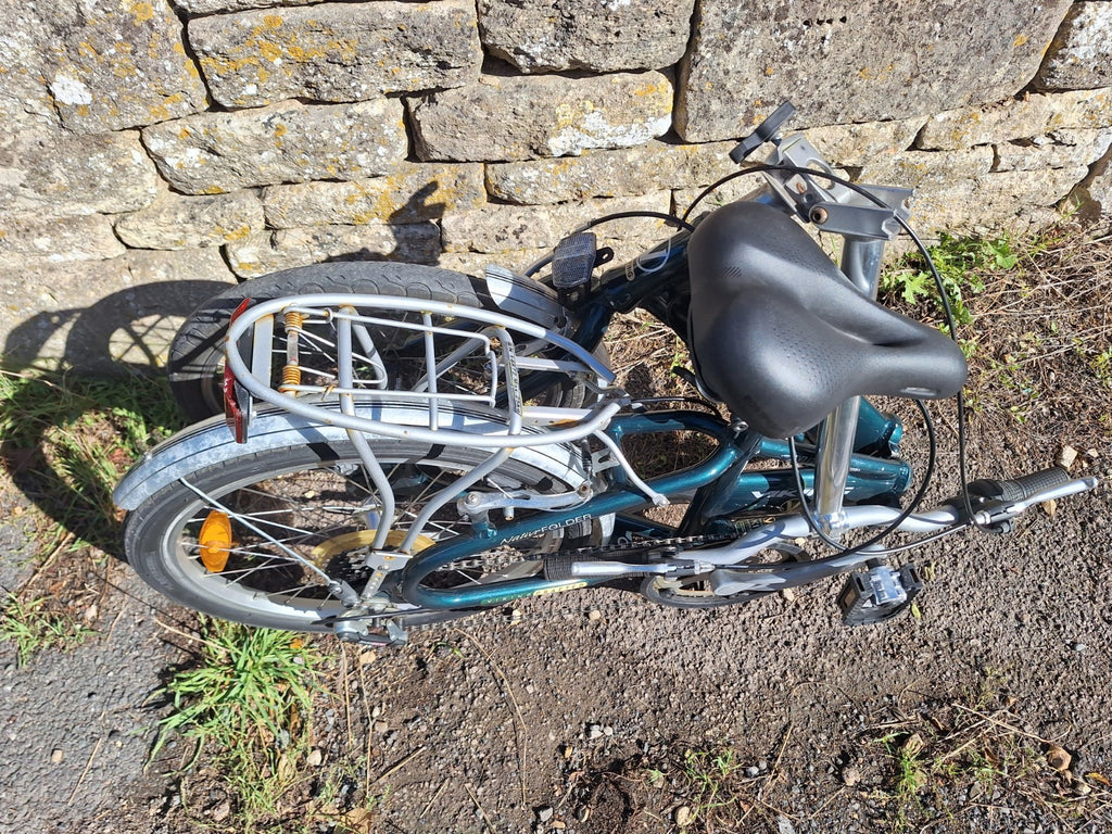 Viking Safari Native Folding Bike Alloy 20in Green .VGC. will post.