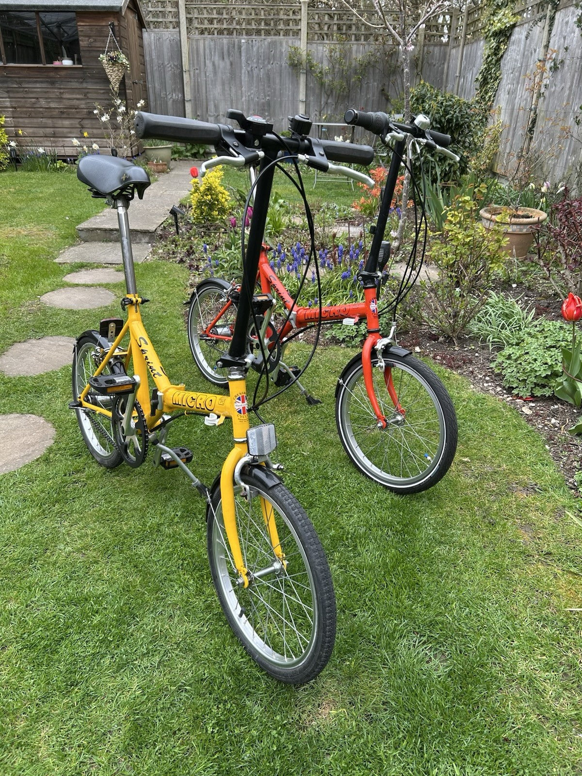 A Pair of 1990s Cresswell Micro Sprint Folding Bikes