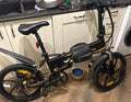 20in Folding Bike Black/Orange Front Suspension Mechanical Disc Brakes Mudguards